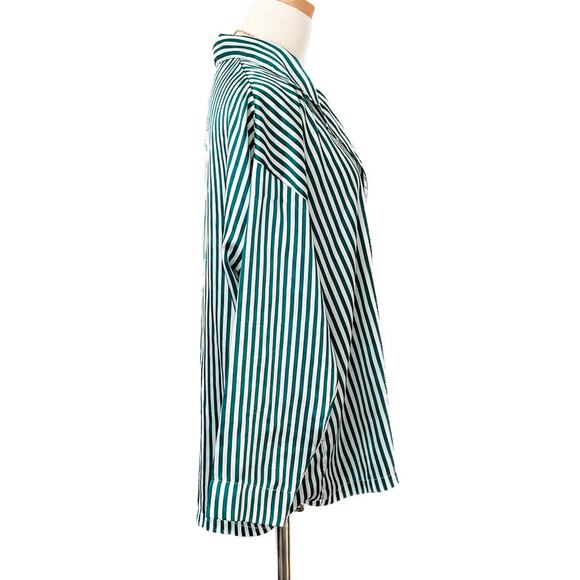 Vintage Victoria’s Secret gold label striped button down pajama top size Medium - Picture 5 of 7